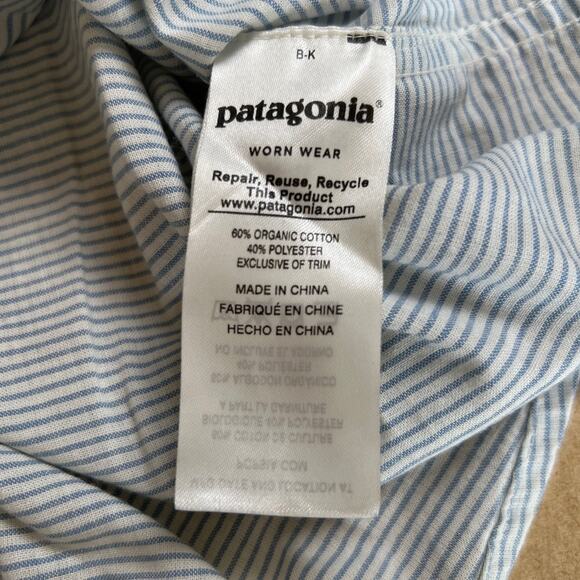 Patagonia Striped Button-Down Shirt Men's L Organic Cotton - Picture 3 of 7